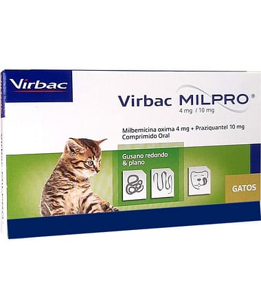 Desparasitante Milpro para gato 0,5-2Kg