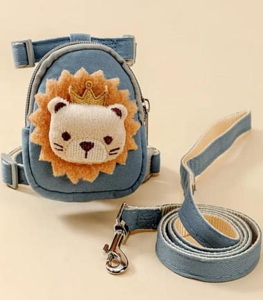 Arnés y Salveque para perro talla S diseño de León