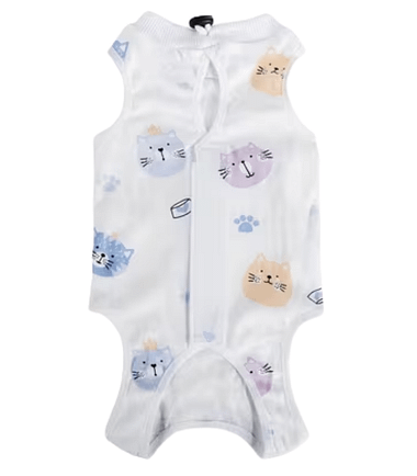 Pijama Post Operatoria para gatos Diseño Gatitos S